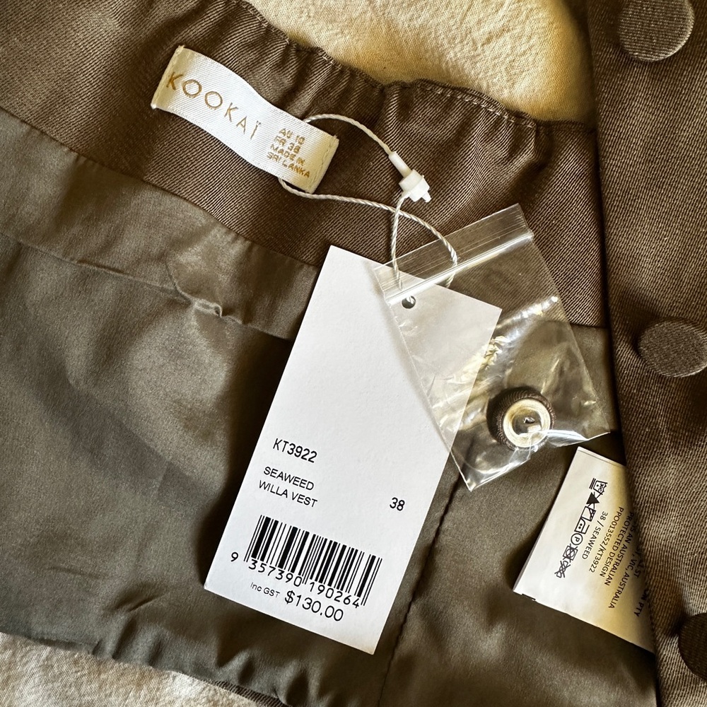 Kookai Olive Green Halter Top - Picture 4 of 5